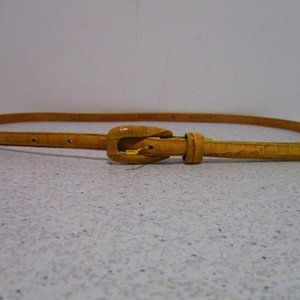 *Talbots Beige Tan Croc Made In Italy Accent Belt